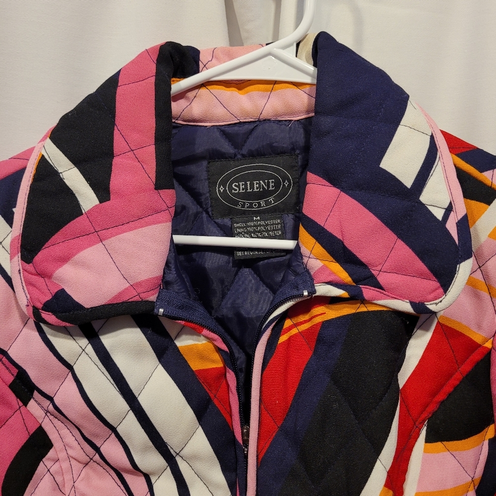 EUC Selene Sport Colorful Quilted Look Jacket Size Medium - Picture 5 of 10
